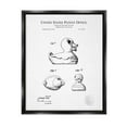 thumbnail image 1 of Stupell Industries Vintage Toy Duck Diagram Graphic Art Jet Black Floating Framed Canvas Print Wall Art, Design by Karl Hronek, 1 of 8