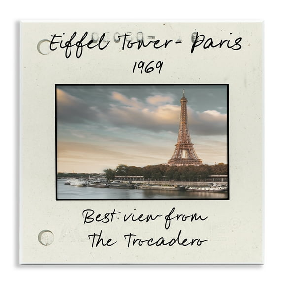 Stupell Industries Vintage Travel Eiffel Tower Architecture Painting Unframed Art Print Wall Art, 12 x 12