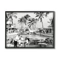 thumbnail image 1 of Stupell Industries Vintage Tropical Beach Resort Coastal Photography Black Framed Art Print Wall Art, 1 of 5