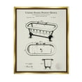 thumbnail image 1 of Stupell Industries Vintage Tub Bathroom Diagram Graphic Art Metallic Gold Floating Framed Canvas Print Wall Art, Design by Karl Hronek, 1 of 6