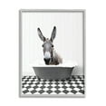 thumbnail image 1 of Stupell Industries Vintage Tub Donkey Animals & Insects Painting Gray Framed Art Print Wall Art, 24 x 30, 1 of 9
