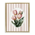 thumbnail image 1 of Stupell Industries French Country Vintage Tulips on Stripes Gold Floating Frame Canvas Art, 25 x 31, by Ink Drop Loft, 1 of 8