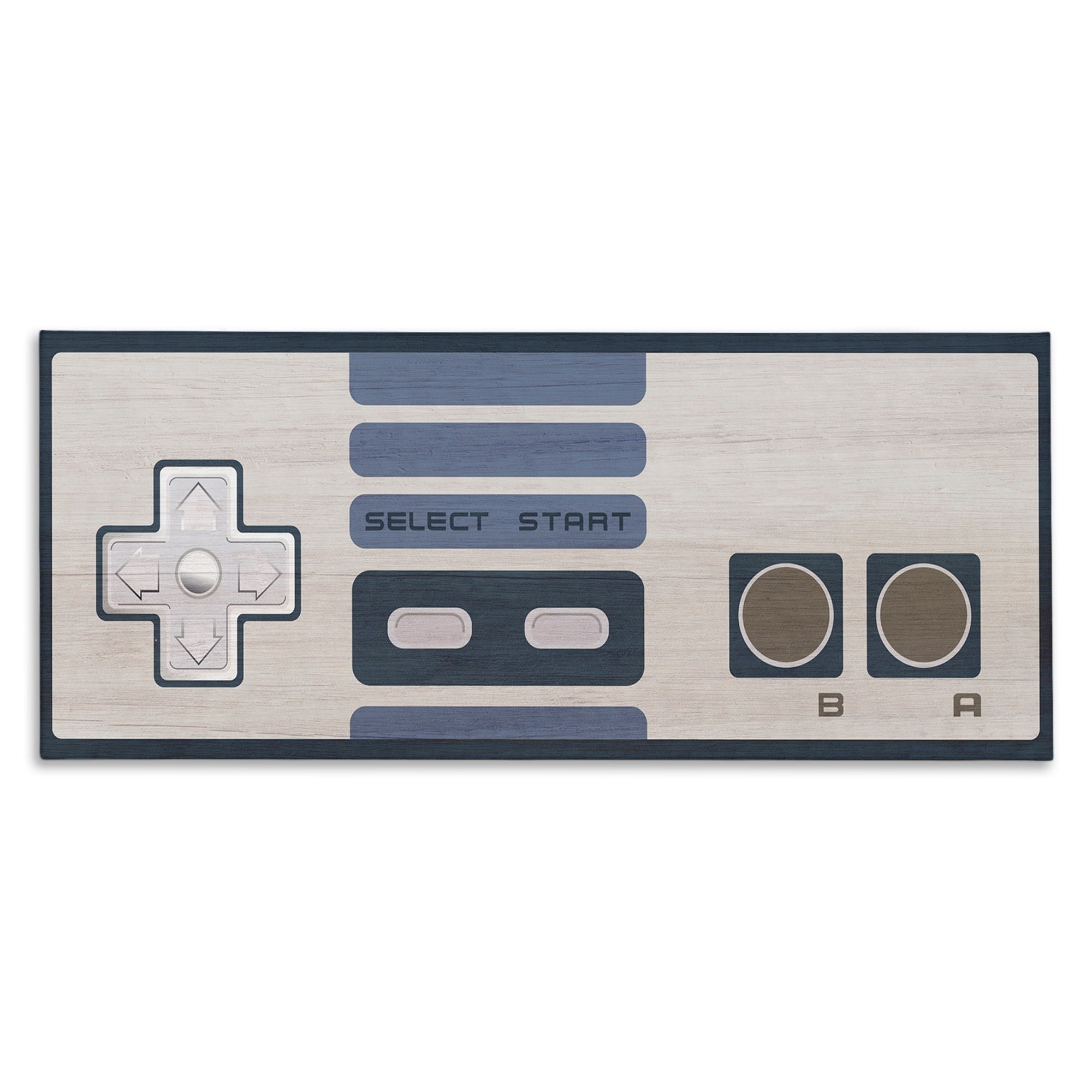 Stupell Industries Vintage Video Game Entertainment System Classic Controller Blue, 24 x 10, Design by Daphne Polselli