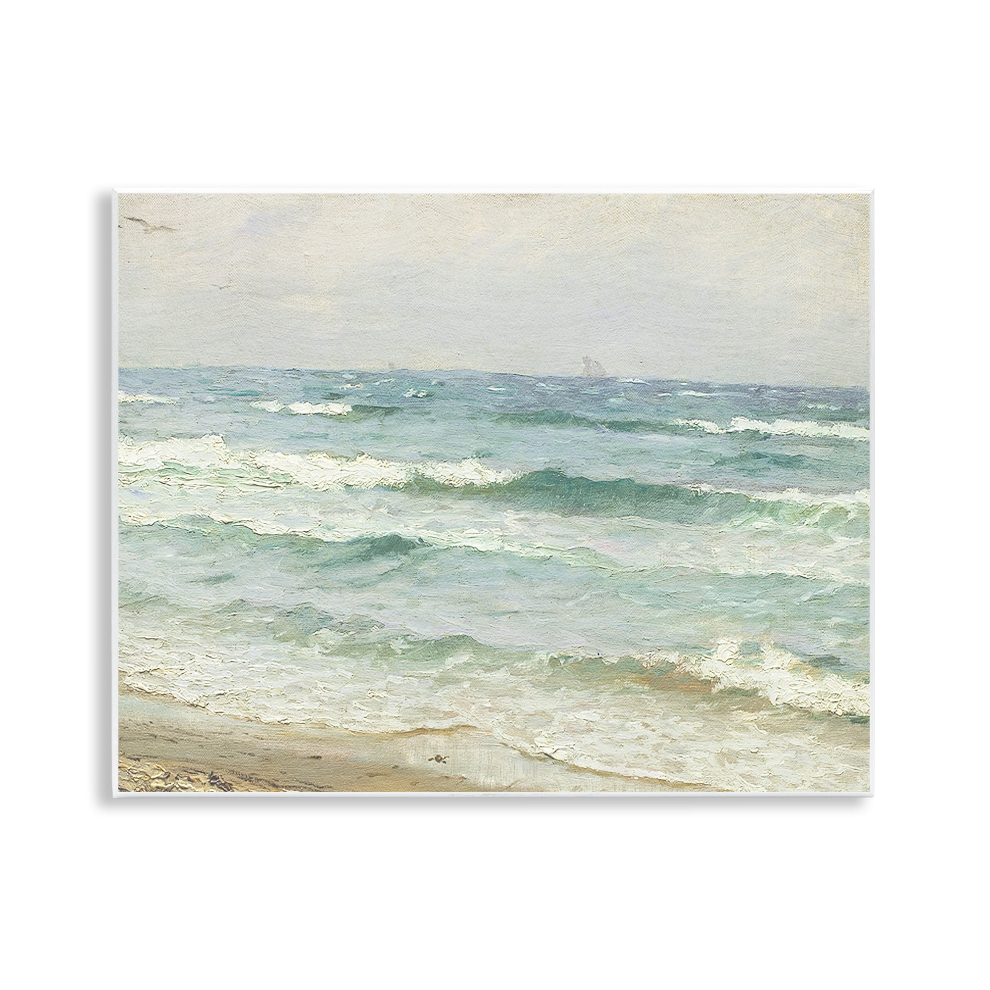 Stupell Industries Vintage Waves on The Shore Wall Plaque Art, design by Leah Straatsma