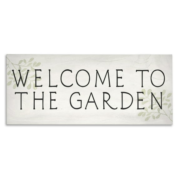 Stupell Industries Vintage Welcome Gardener Plants & Flowers Painting Wrapped Canvas Art Print Wall Art, 24 x 10