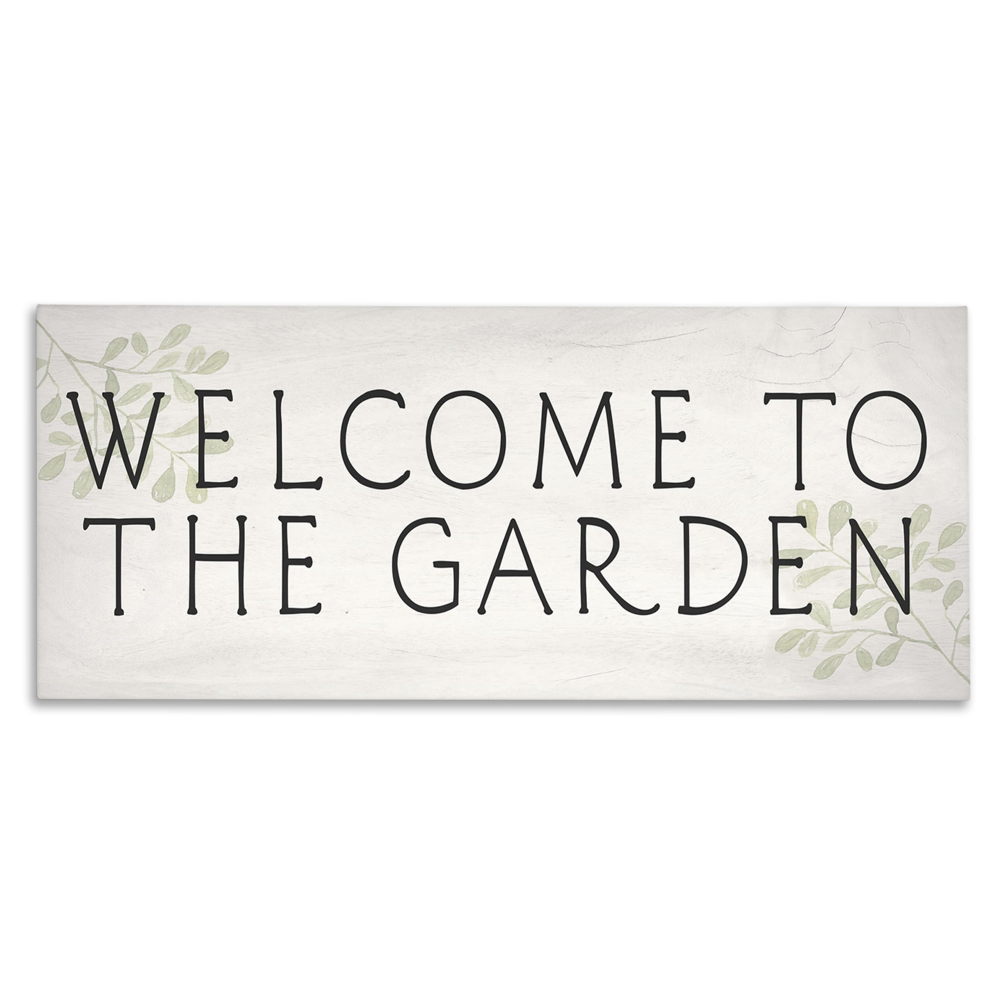 Stupell Industries Vintage Welcome Gardener Plants & Flowers Painting Wrapped Canvas Art Print Wall Art, 40 x 17