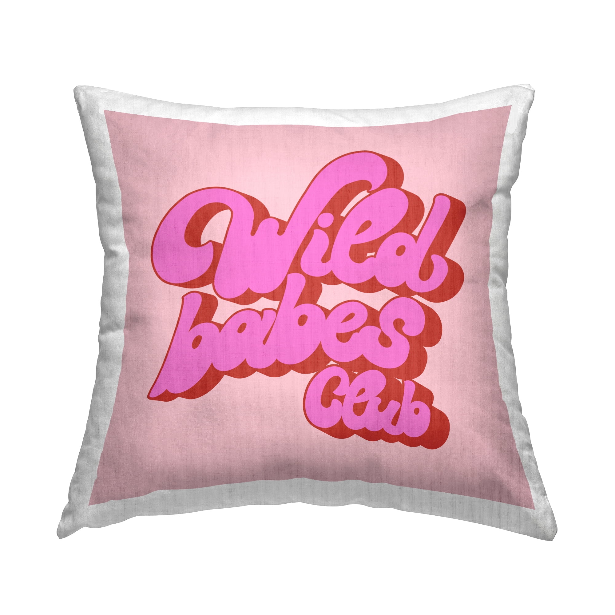 Stupell Industries Vintage Wild Babes Club Decorative Printed Throw Pillow, 18 x 18