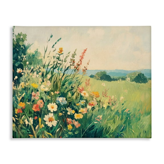 Stupell Industries Vintage Wildflowers in Field Canvas Wall Art design by Petal Prints Design, 24 x 30