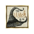 thumbnail image 1 of Stupell Industries Vintage Witch Hat Phrase Holiday Painting Gold Floater Framed Canvas Art Print Wall Art, 18 x 18, 1 of 10