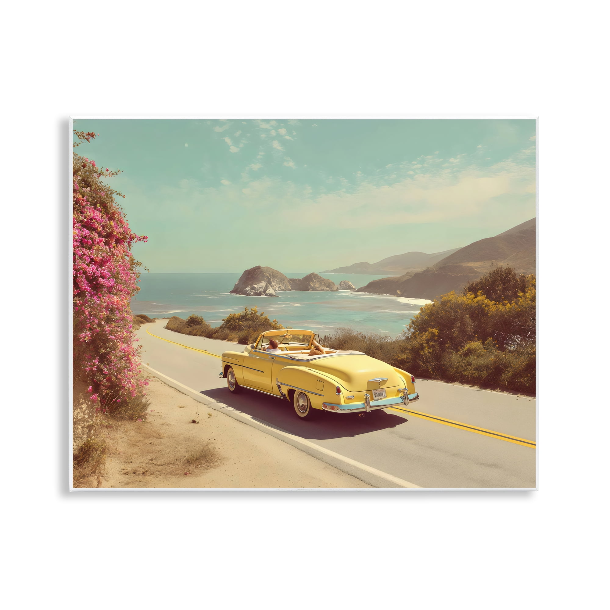 Stupell Industries Vintage Yellow Ride Wall Plaque Art, design by Franklyn Gregory