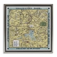 thumbnail image 1 of Stupell Industries Vintage Yellowstone Map History & Language Painting Gray Floater Framed Canvas Art Print Wall Art, 18 x 18, 1 of 10