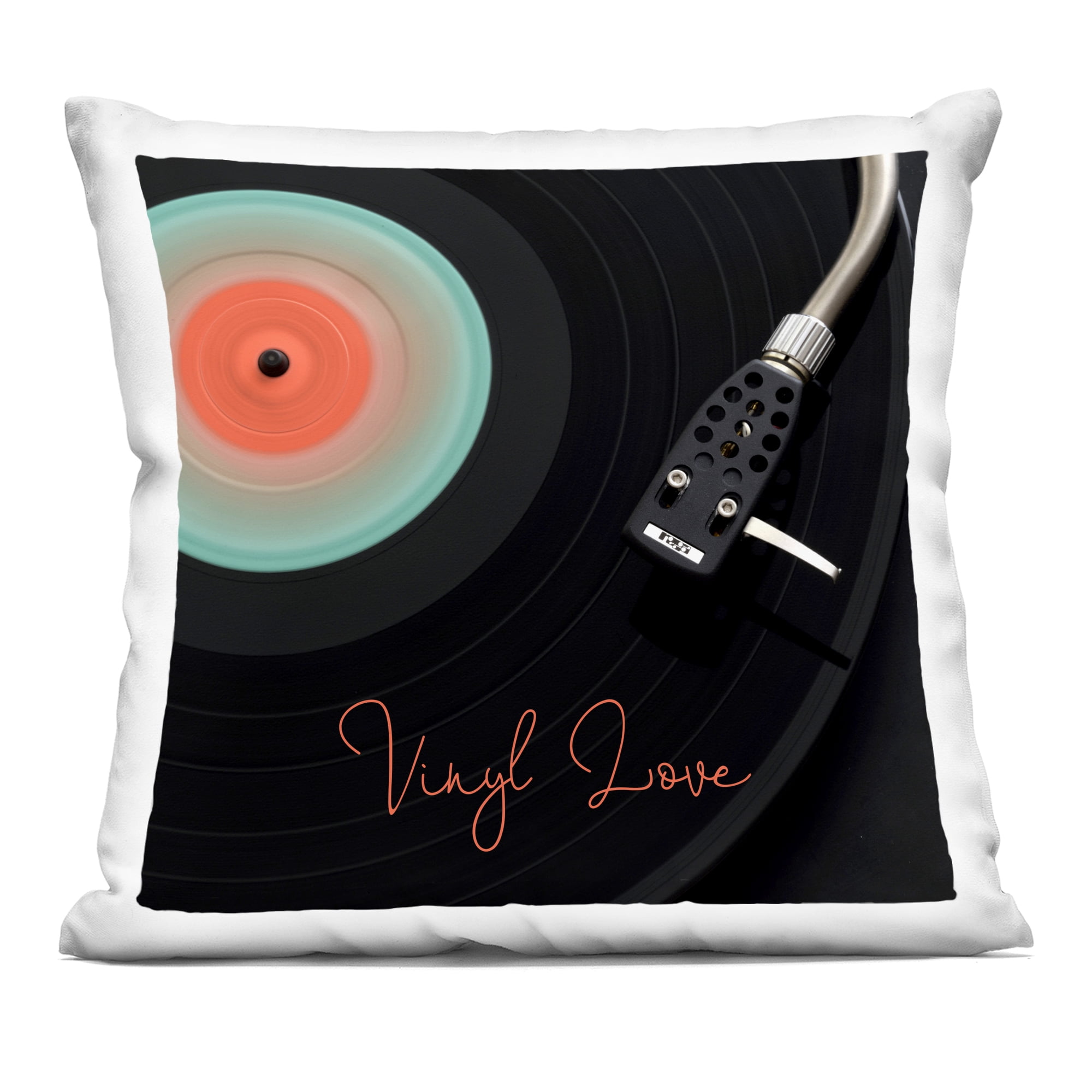 Stupell Industries Vinyl Love Vintage Record Decorative Printed Throw Pillow, design by Tom Quartermaine