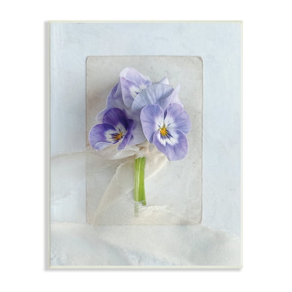 Stupell Industries Violets Wrapped in Sheer Soft Country Floral, 13 x 19, Designed by Sarah Gardner