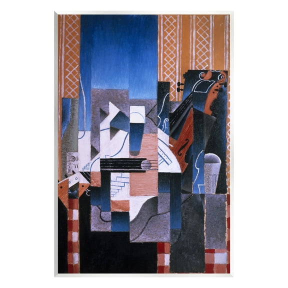 Stupell Industries Violon et Guitare Juan Gris Classic Abstract Painting Painting Unframed Art Print Wall Art, Design by one1000paintings
