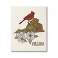 thumbnail image 1 of Stupell Industries Virginia Cardinal Bird Intricate Dogwood Floral Pattern Graphic Art Gallery Wrapped Canvas Print Wall Art, Design by Valentina Harper, 1 of 7