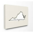 thumbnail image 1 of Stupell Industries Virginia Home State Map Neutral Print Design Super Canvas Wall Art by Daphne Polselli, 1 of 3