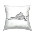 thumbnail image 1 of Stupell Industries Virginia State Shape Typography Cities Map Design by Saturday Evening Post Throw Pillow, 1 of 6