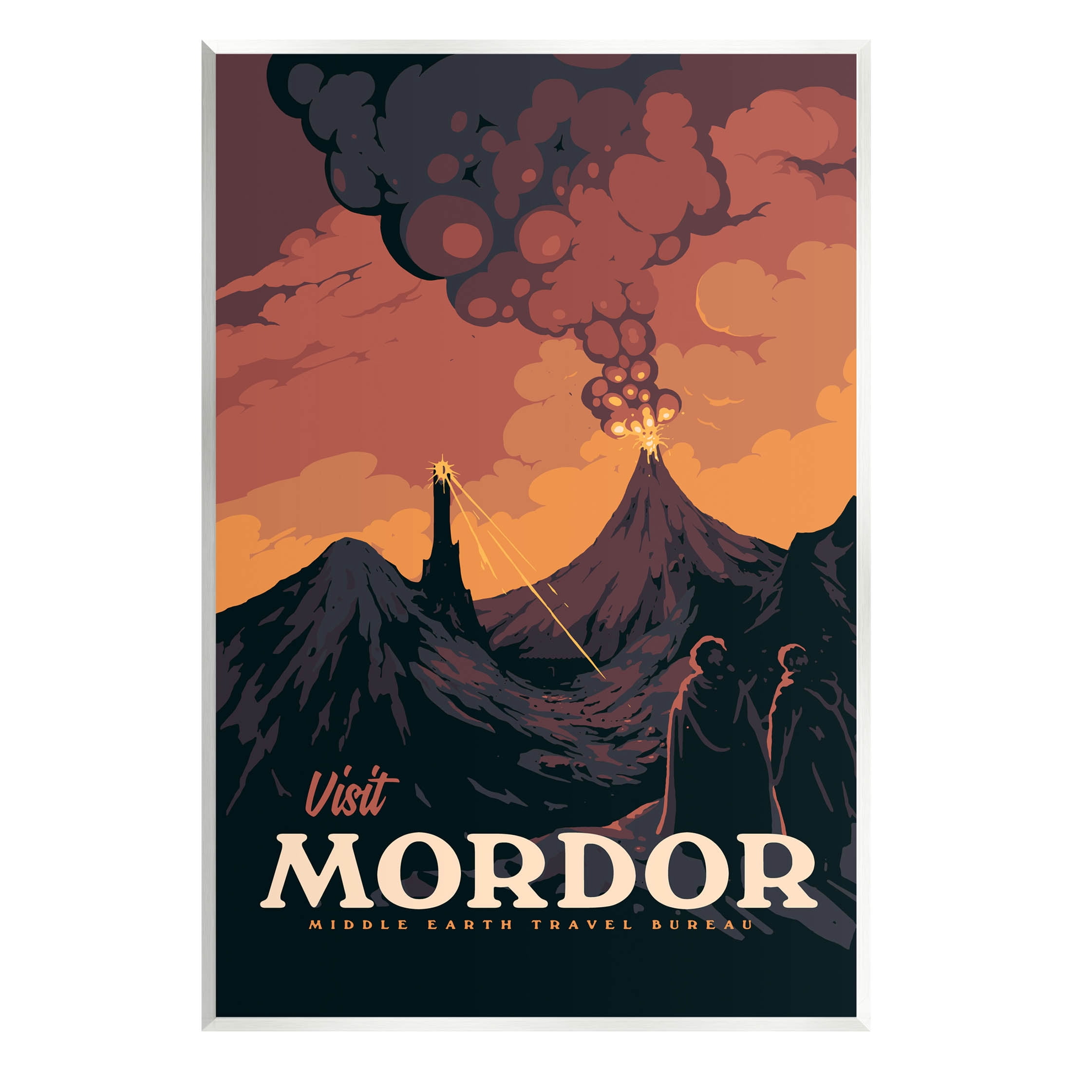 Stupell Industries Visit Mordor Volcano Fantasy Literature Graphic Art Unframed Art Print Wall Art, Design by Matheus Lopes Castro