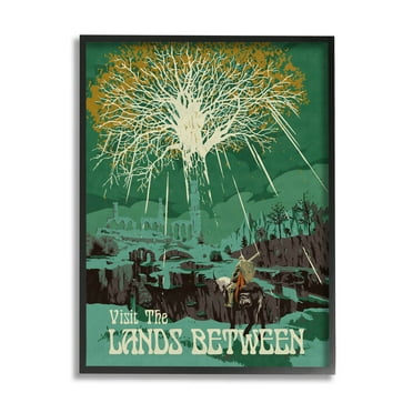 Stupell Industries Visit The Lands Between Scenery Graphic Art Black Framed Art Print Wall Art, Design by Matheus Lopes Castro