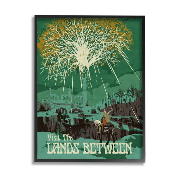 Stupell Industries Visit The Lands Between Scenery Graphic Art Black Framed Art Print Wall Art, Design by Matheus Lopes Castro