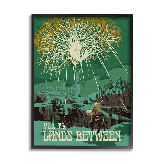 Stupell Industries Visit The Lands Between Scenery Graphic Art Black Framed Art Print Wall Art, Design by Matheus Lopes Castro