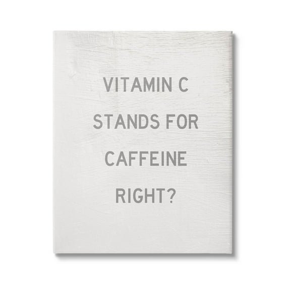 Stupell Industries Vitamin C Caffeine Kitchen Graphic Art Gallery Wrapped Canvas Print Wall Art, Design by Daphne Polselli