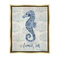 thumbnail image 1 of Stupell Industries Vitamin Sea Aquatic Pun Seahorse Graphic Art Metallic Gold Floating Framed Canvas Print Wall Art, Design by Katie Doucette, 1 of 8