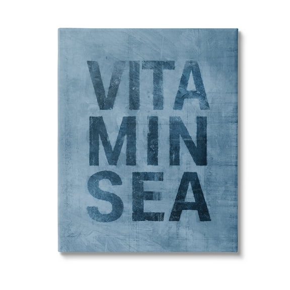 Stupell Industries Vitamin Sea Phrase Nature Painting Gallery Wrapped Canvas Art Print Wall Art, 16 x 20