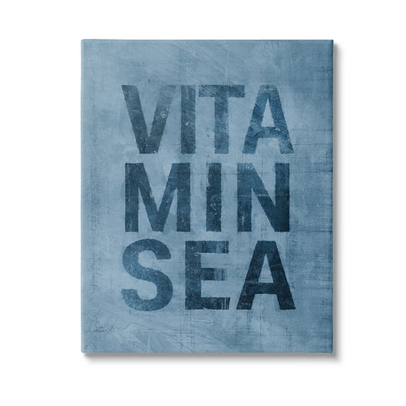Stupell Industries Vitamin Sea Phrase Nature Painting Gallery Wrapped Canvas Art Print Wall Art, 30 x 40