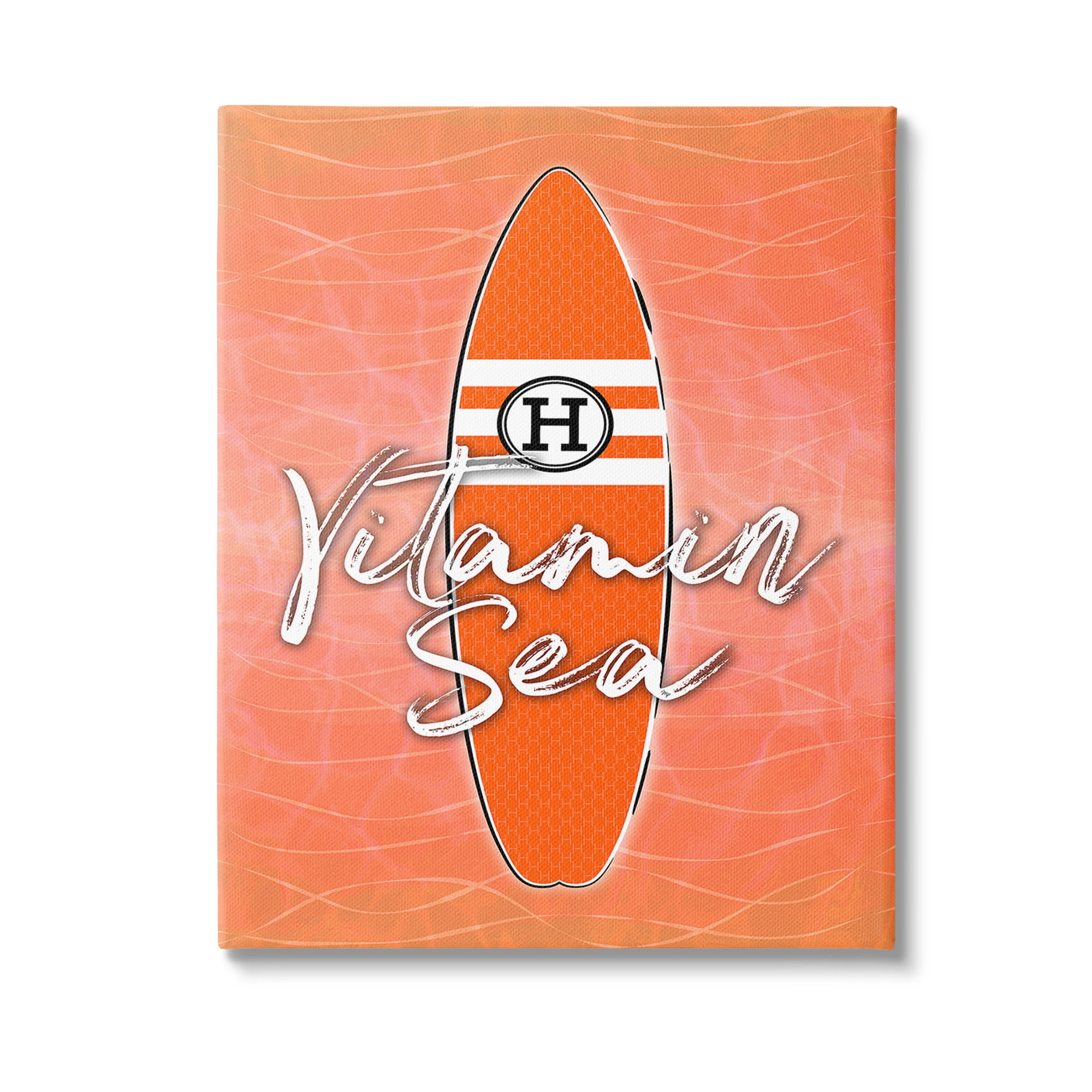 Stupell Industries Vitamin Sea on Orange Beauty & Fashion Painting Gallery Wrapped Canvas Art Print Wall Art, 24 x 30