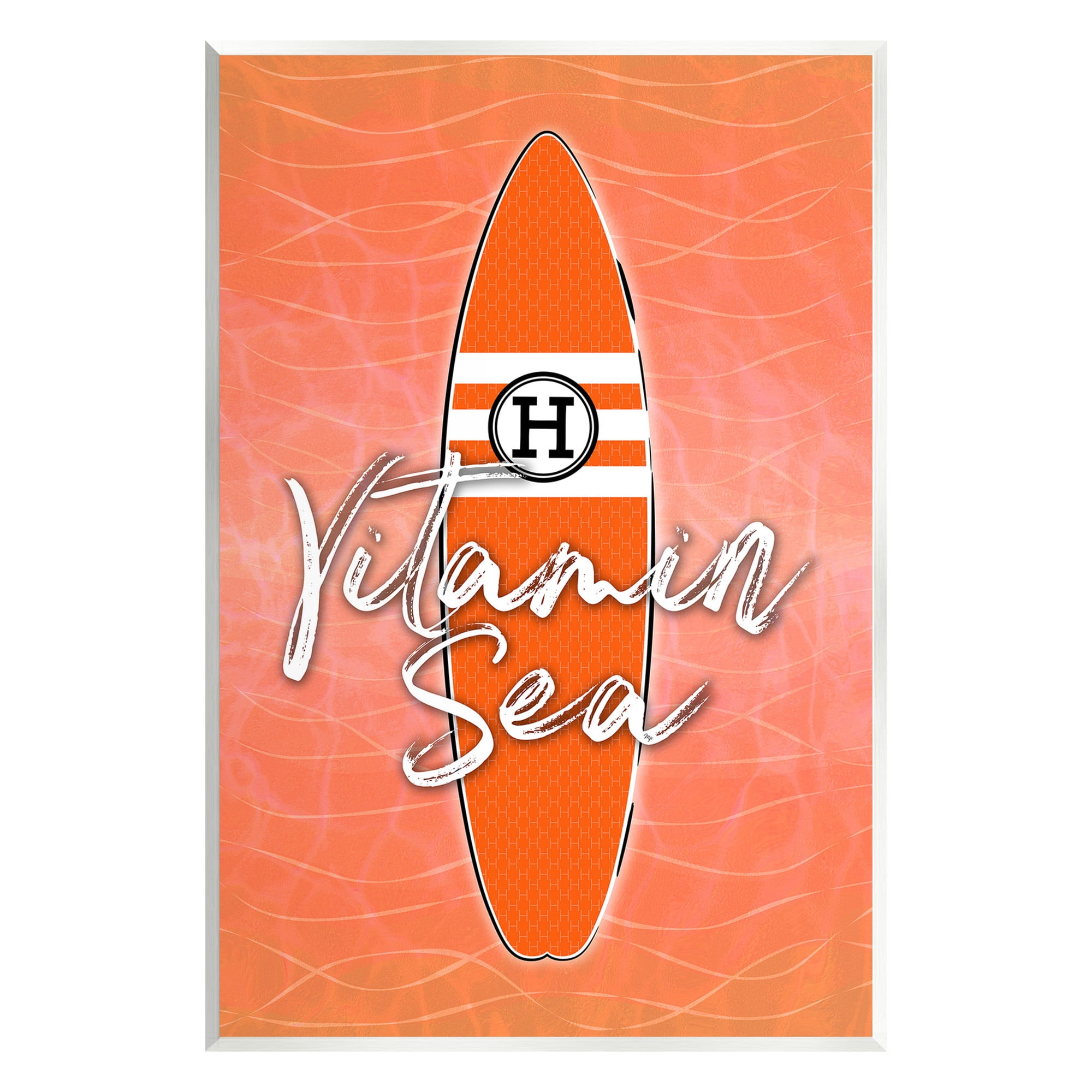 Stupell Industries Vitamin Sea on Orange Beauty & Fashion Painting Unframed Art Print Wall Art, 13 x 19