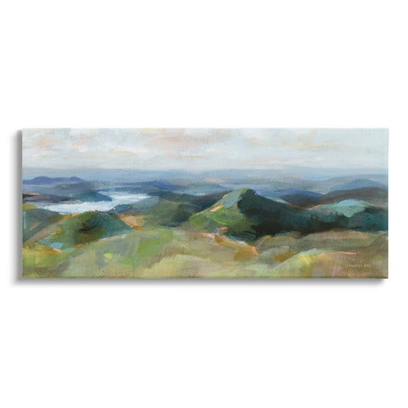 Stupell Industries Vivid Abstract Aerial View Mountain Top Hills Painting Gallery Wrapped Canvas Print Wall Art, Design by Danhui Nai