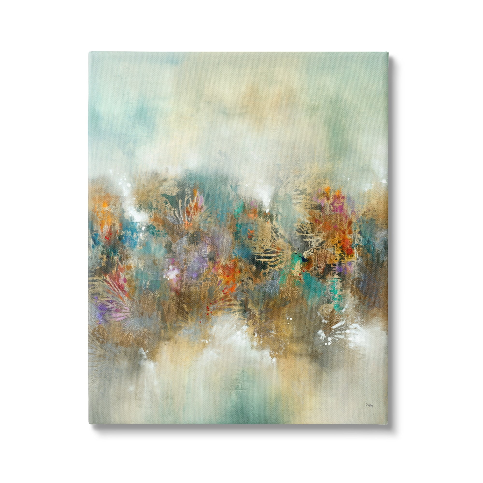 Stupell Industries Vivid Abstract Botanical Painting Bold Glam Detail Painting Gallery Wrapped Canvas Print Wall Art, Design by K. Nari