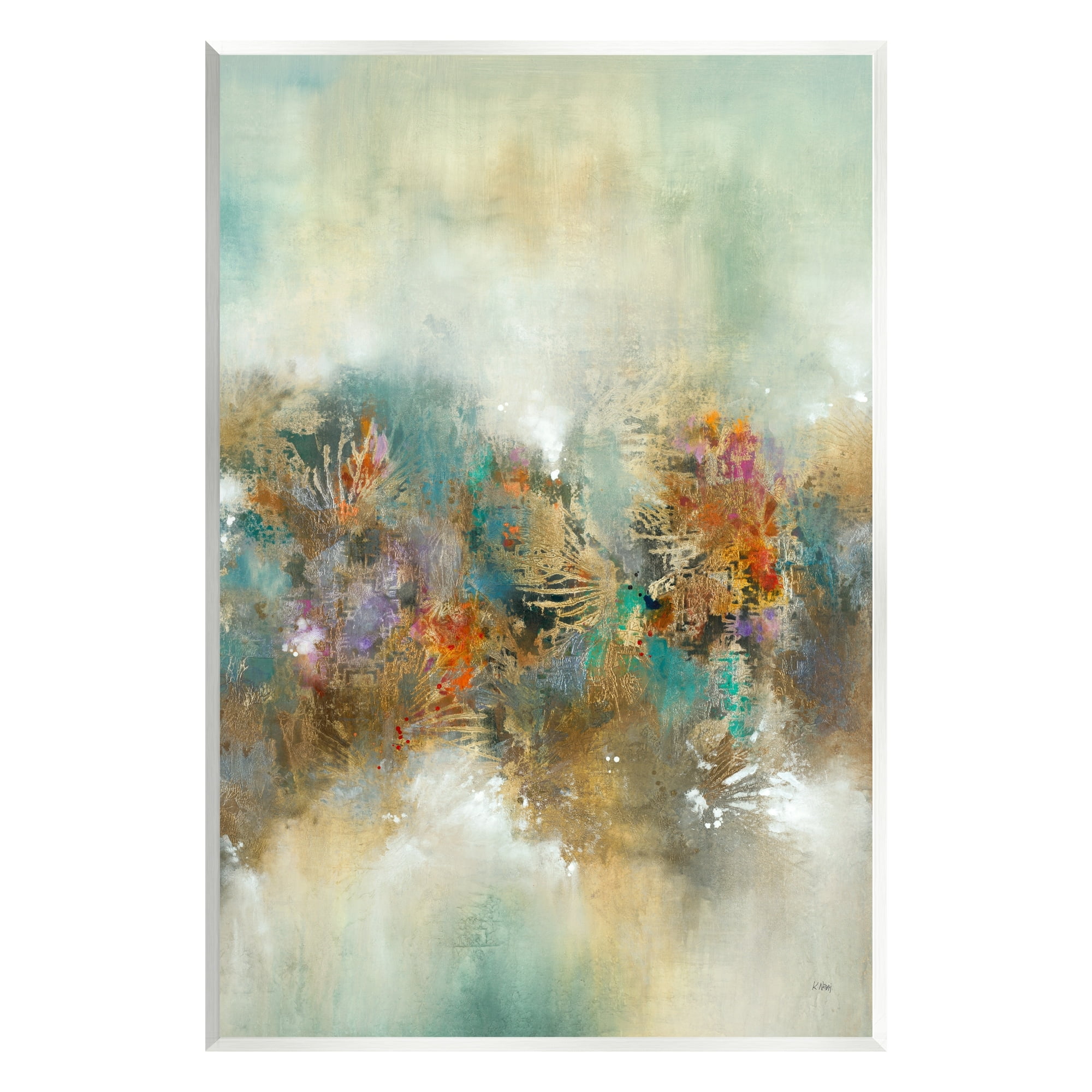 Vivid Abstract Botanical Glam MDF Wood Wall Art