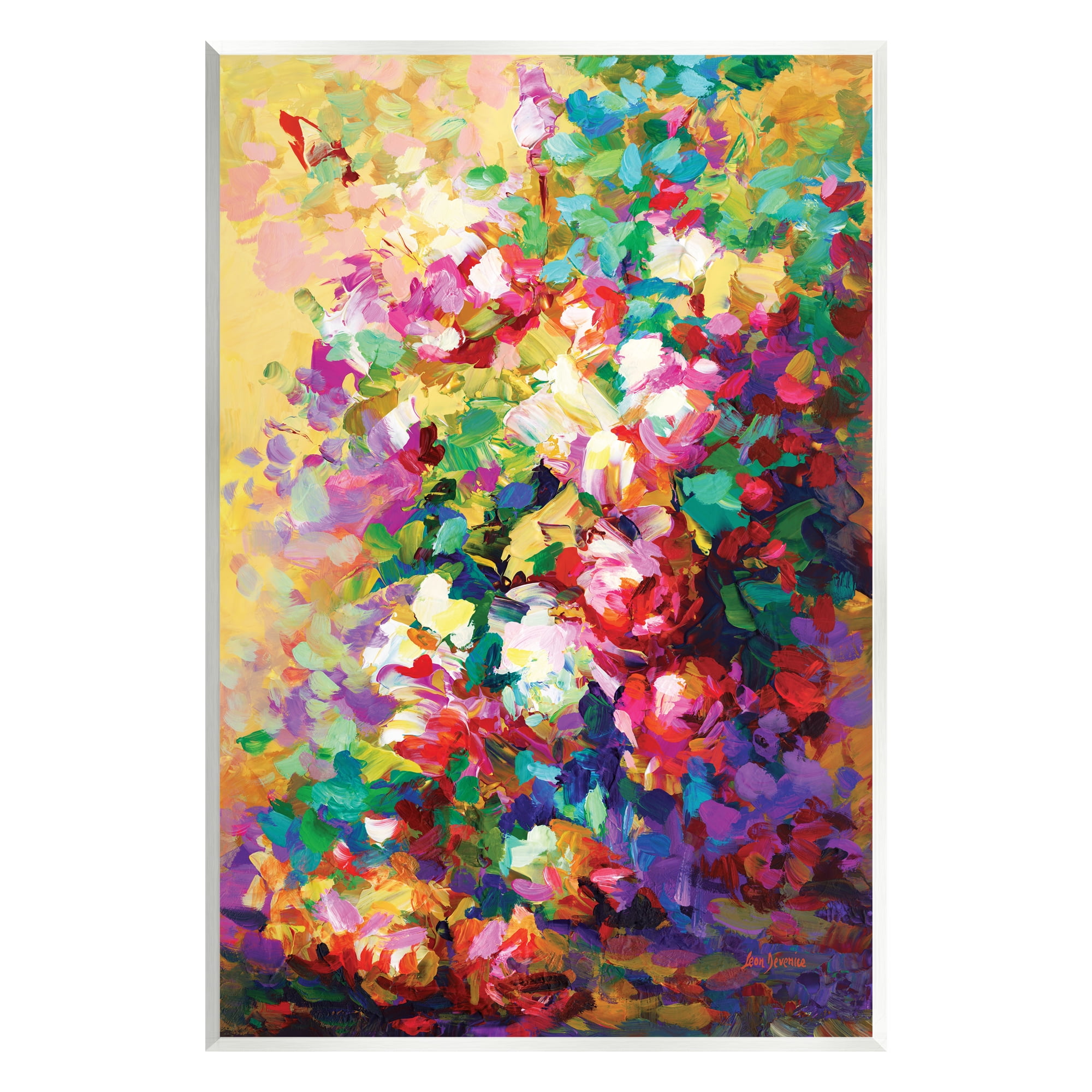Stupell Industries Vivid Abstract Roses Botanical & Floral Painting Unframed Art Print Wall Art, 13 x 19