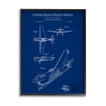 thumbnail image 1 of Stupell Industries Vivid Aircraft Blueprint Patent Graphic Art Black Framed Art Print Wall Art, Design by Karl Hronek, 1 of 7