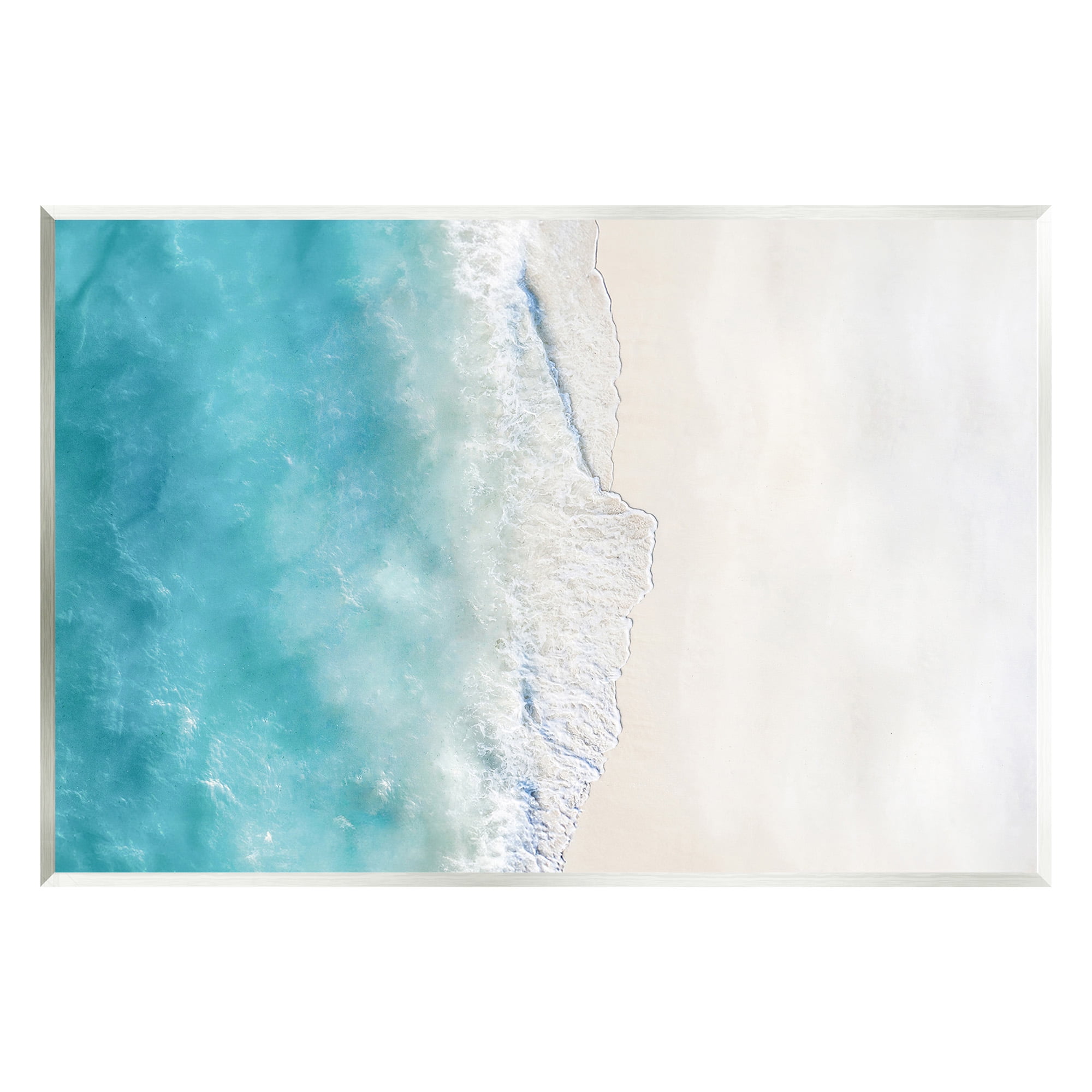 Stupell Industries Vivid Beach Aerial View Landscape Photography Unframed Art Print Wall Art, 15 x 10