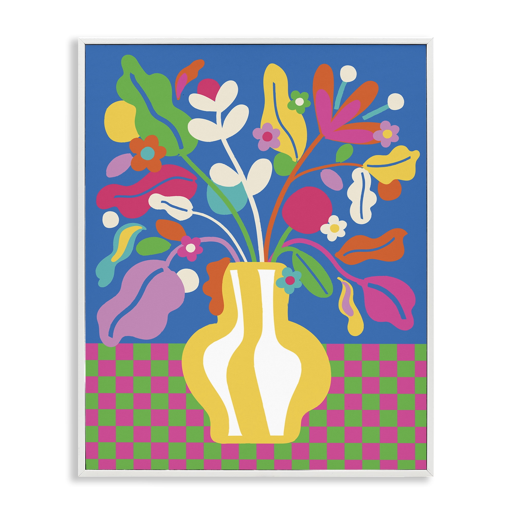 Stupell Industries Daisy Bloom Bouquet Potted Flowers Abstract Pattern