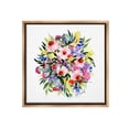 thumbnail image 1 of Stupell Industries Vivid Blooming Bouquet Botanical & Floral Painting Brown Floater Framed Canvas Art Print Wall Art, 18 x 18, 1 of 10