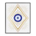 thumbnail image 1 of Stupell Industries Bohemian Vivid Blue Eye Vintage Geometric Deco Glam Shapes Black Framed Giclee Art, 24 x 30, by Amanda Greenwood, 1 of 7