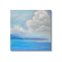 Stupell Industries Vivid Blue Ocean Clouds Painting Gallery Wrapped Canvas Print Wall Art, Design by Catherine Andersen