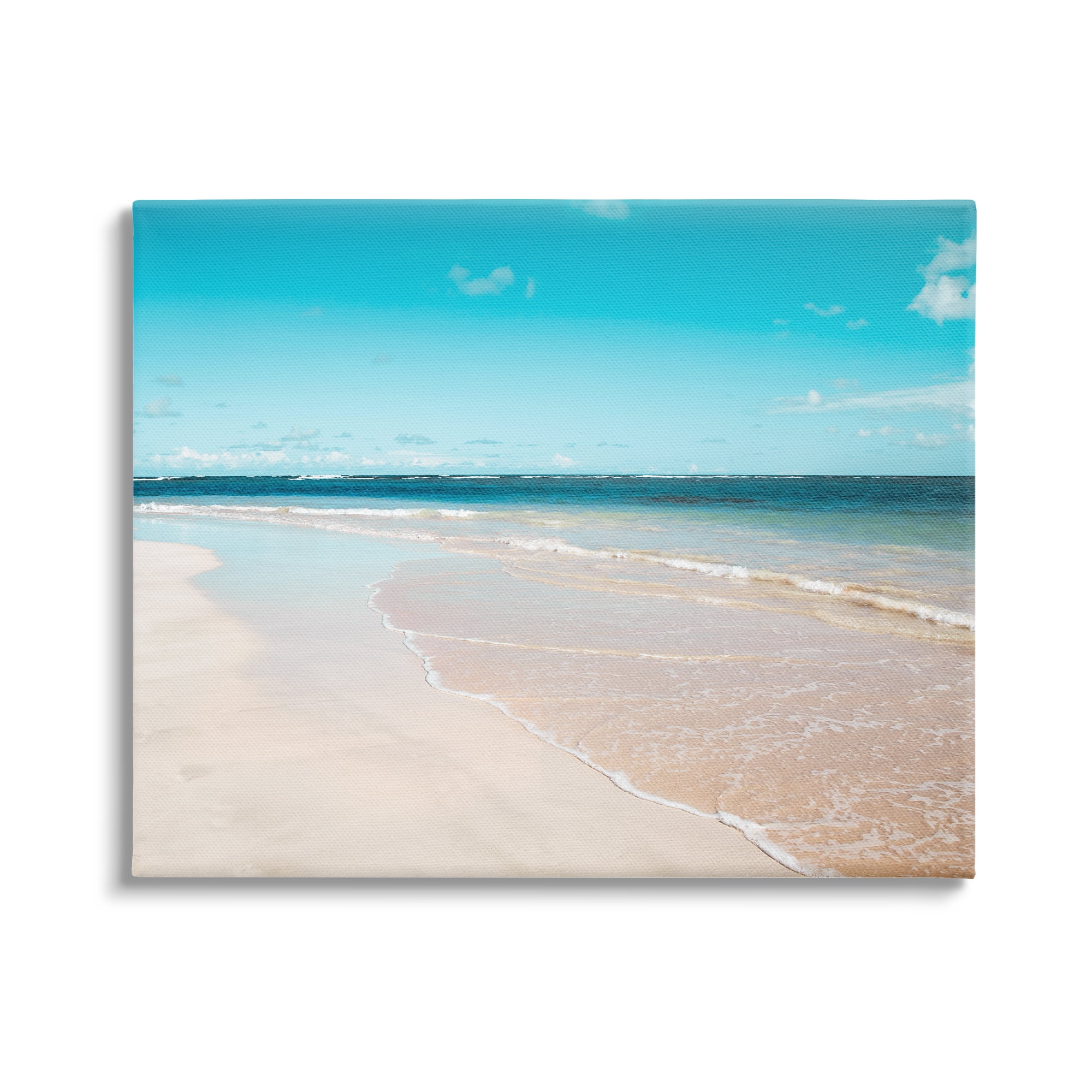 Stupell Industries Vivid Blue Panoramic Sky Sandy Beach Coast Photograph Gallery Wrapped Canvas Print Wall Art, Design by Danita Delimont