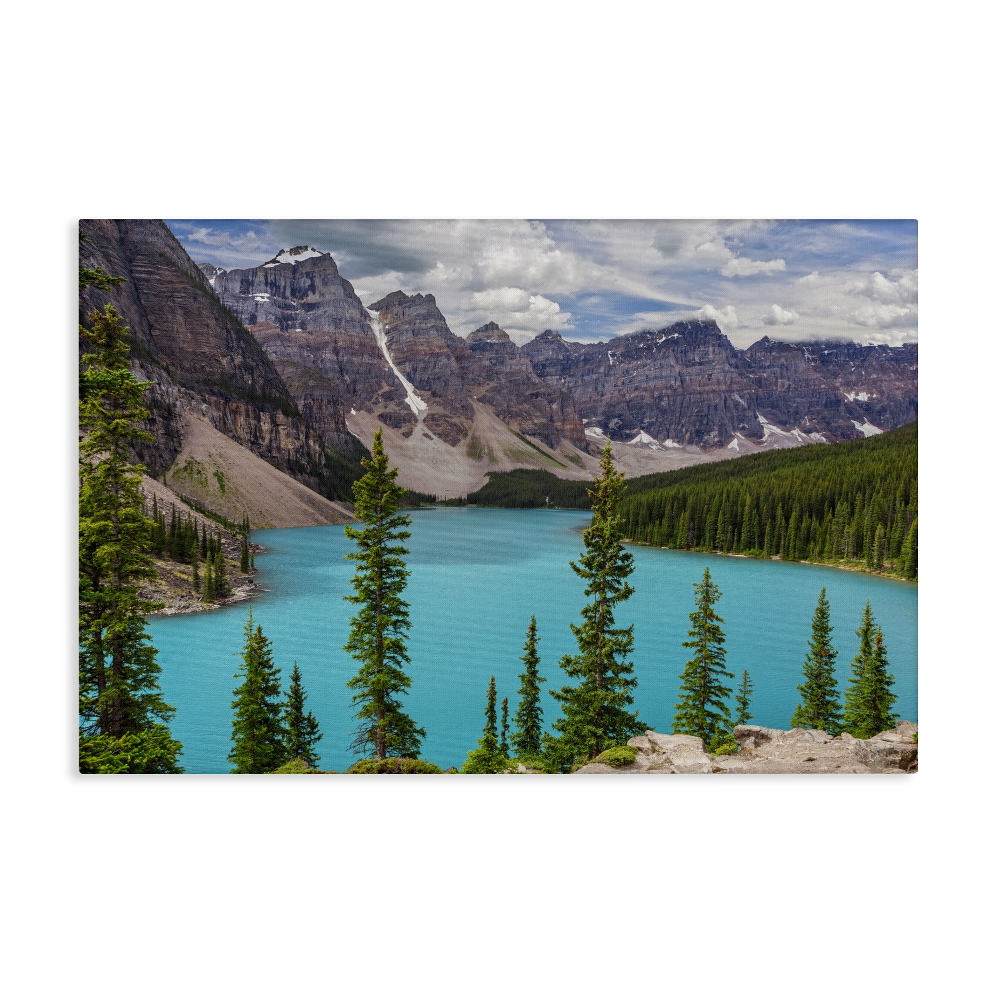 Stupell Industries Vivid Blue Valley Pond Landscape & Nature Photography Wrapped Canvas Art Print Wall Art, 36 x 24