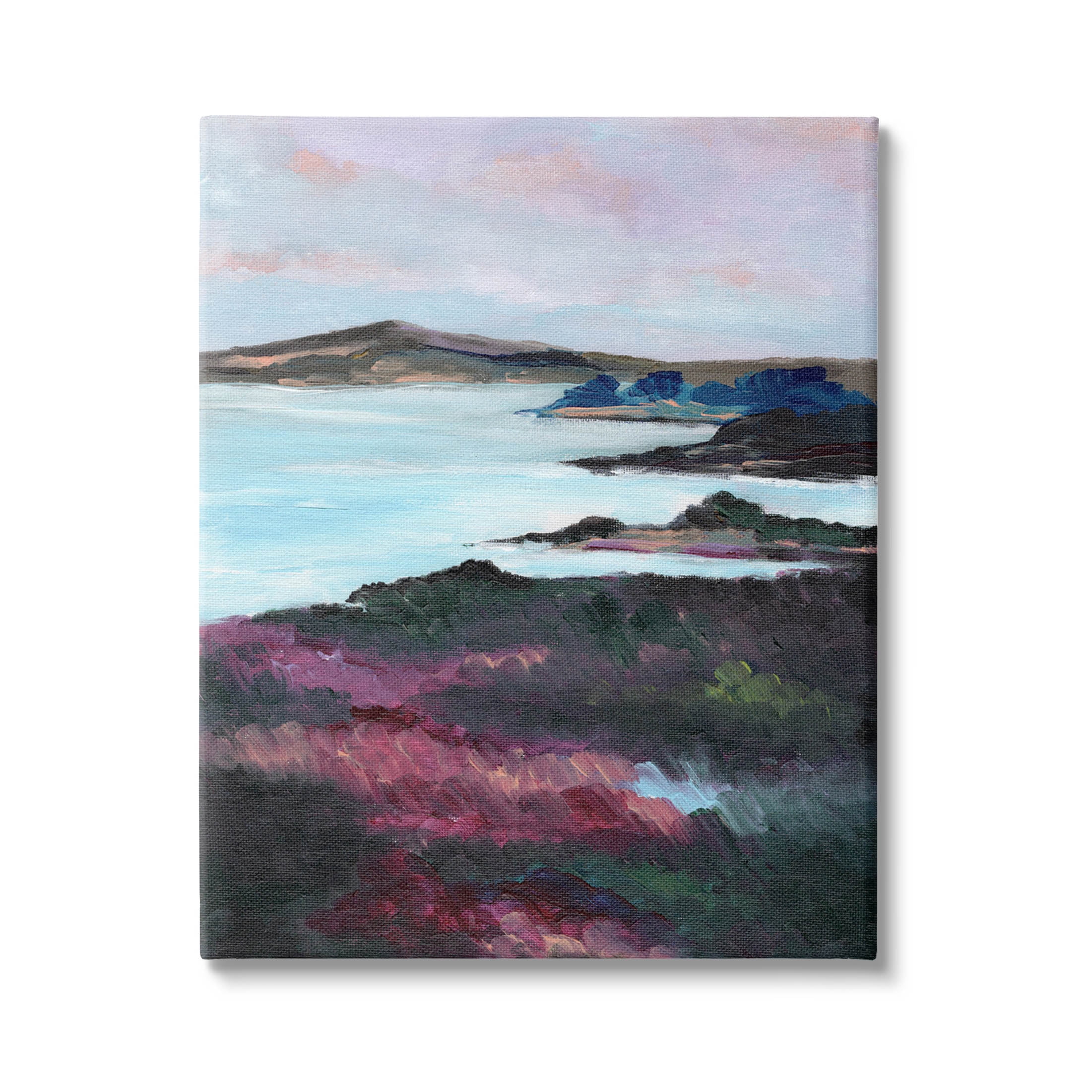 Stupell Industries Vivid Brushed Meadow Lake Edge Painting Gallery Wrapped Canvas Print Wall Art, Design by Nikita Jariwala
