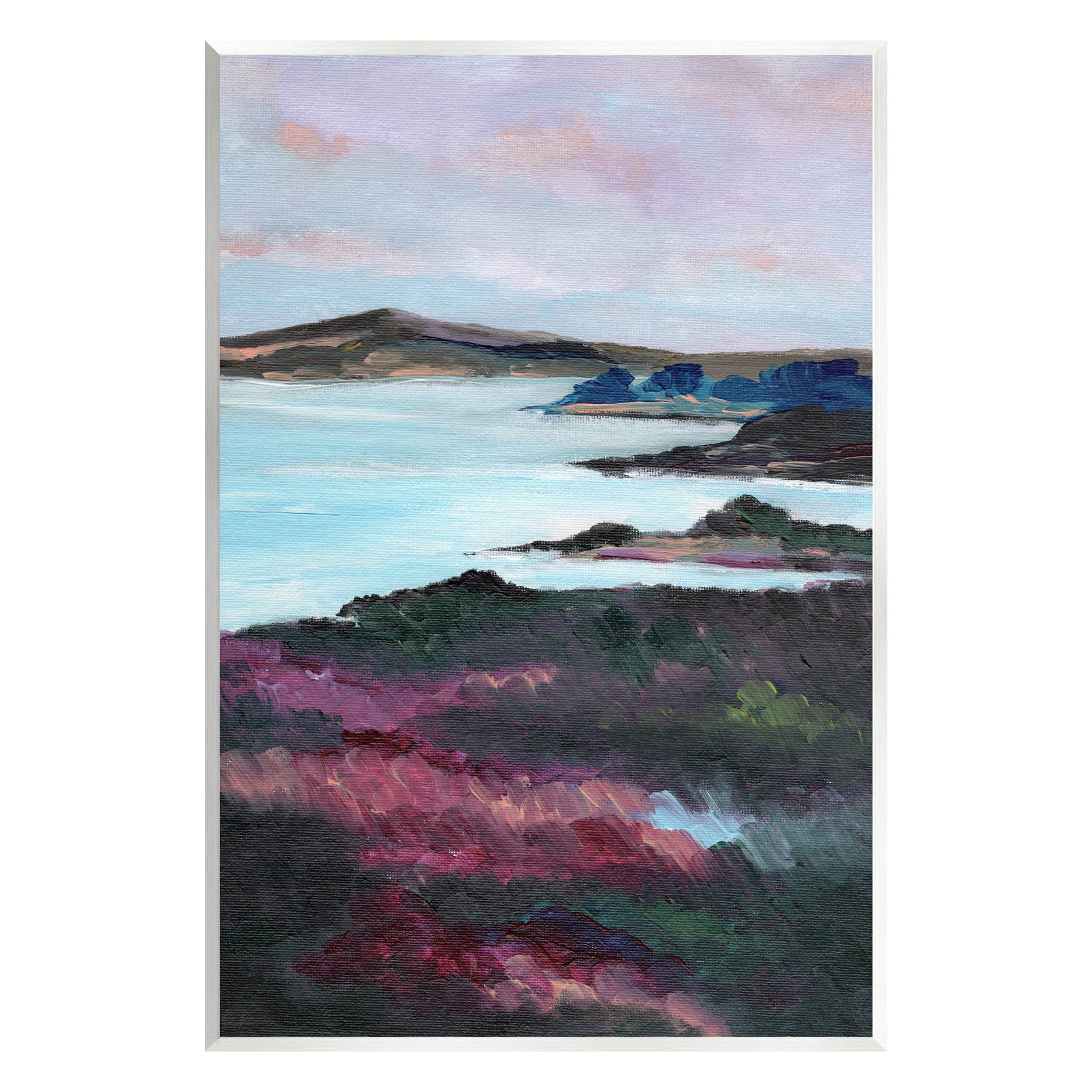 Stupell Industries Vivid Brushed Meadow Lake Edge Painting Unframed Art Print Wall Art, Design by Nikita Jariwala