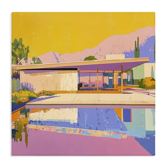 Stupell Industries Southwestern Vivid Case Study House Canvas Art, 30 x 30, by Walker Noble