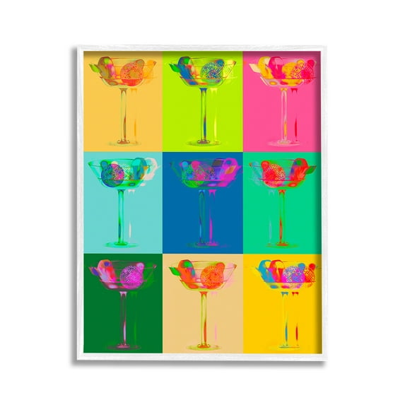 Stupell Industries Vivid Cocktail Abstraction Food & Beverage Painting White Framed Art Print Wall Art, 11 x 14