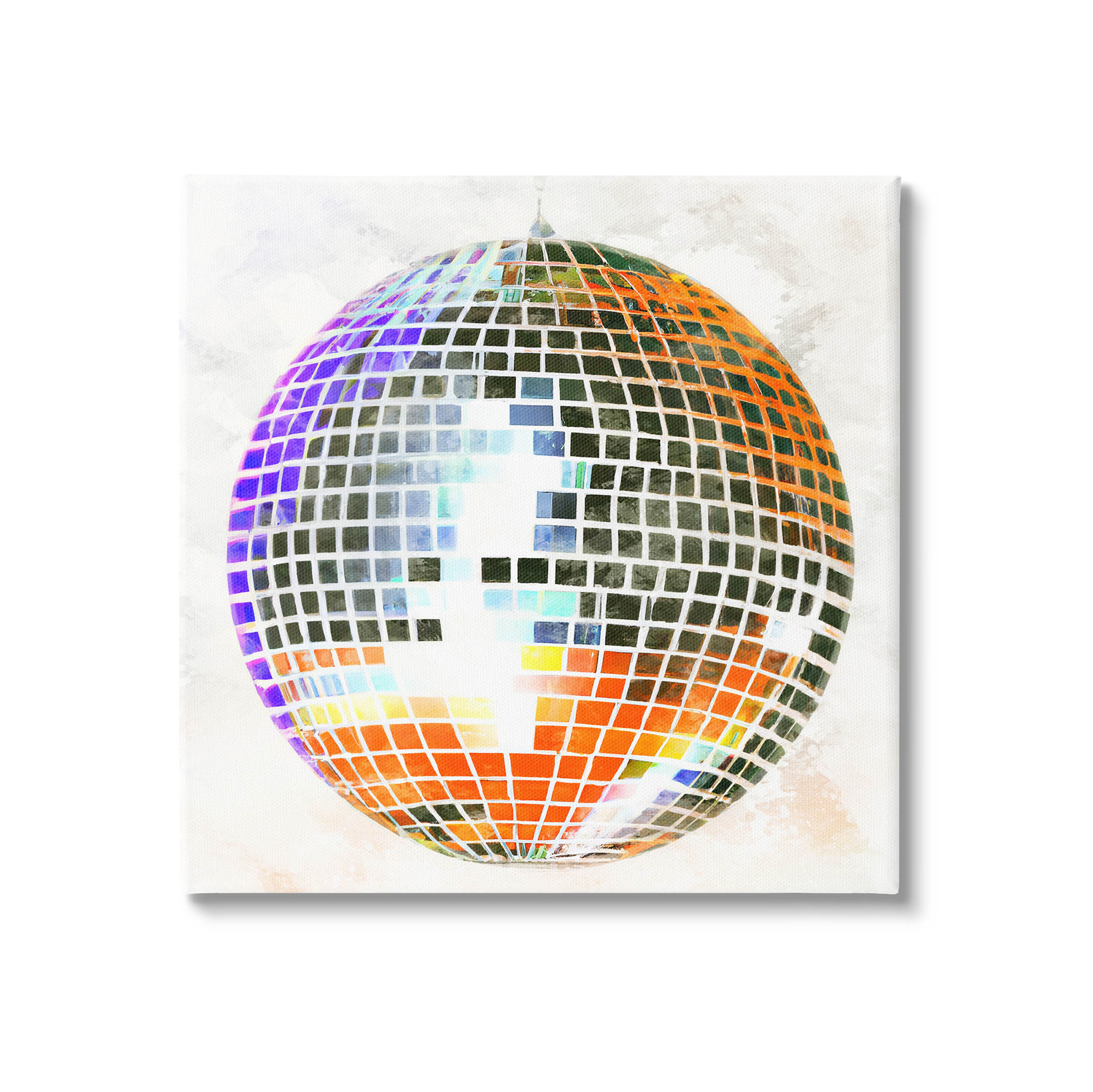 Stupell Industries Vivid Disco Ball Pattern Graphic Art Gallery Wrapped Canvas Print Wall Art, Design by Ziwei Li