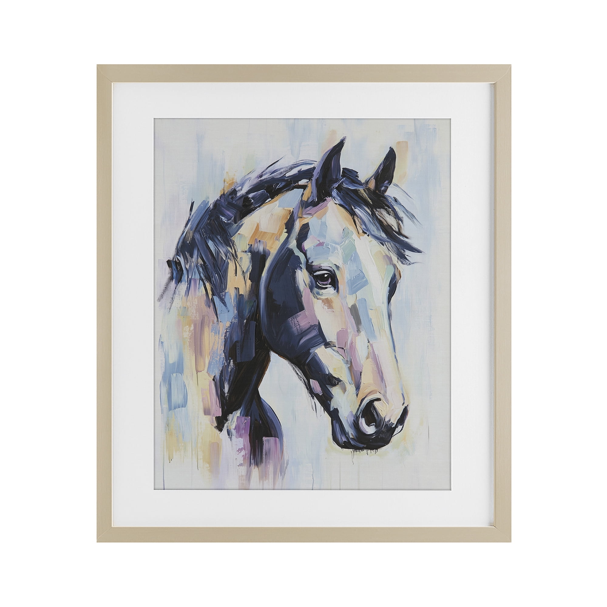 Stupell Industries Vivid Equine Portrait Birch Framed Print Under Glass, design by Svetlana Aleynikova