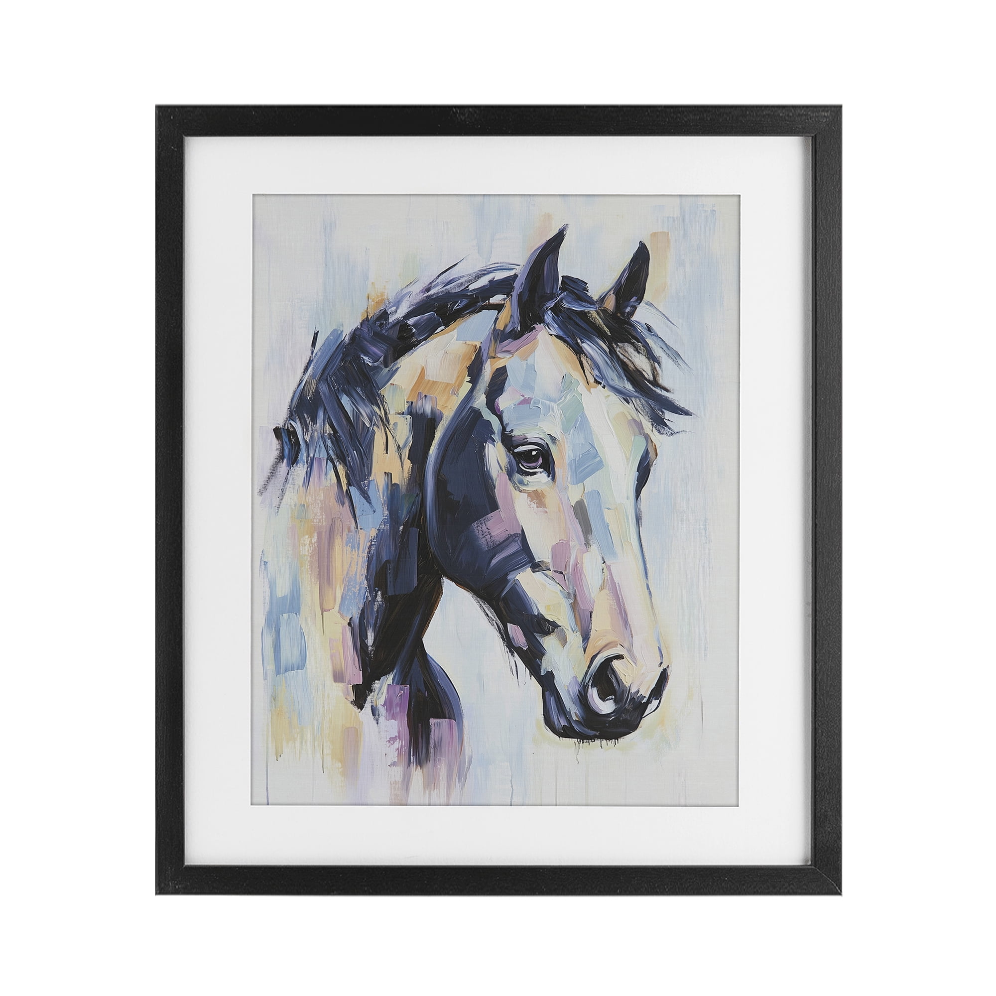 Stupell Industries Vivid Equine Portrait Black Framed Print Under Glass, design by Svetlana Aleynikova